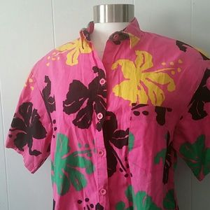 Neon tropical Shirt Vintage 80s 90s funky